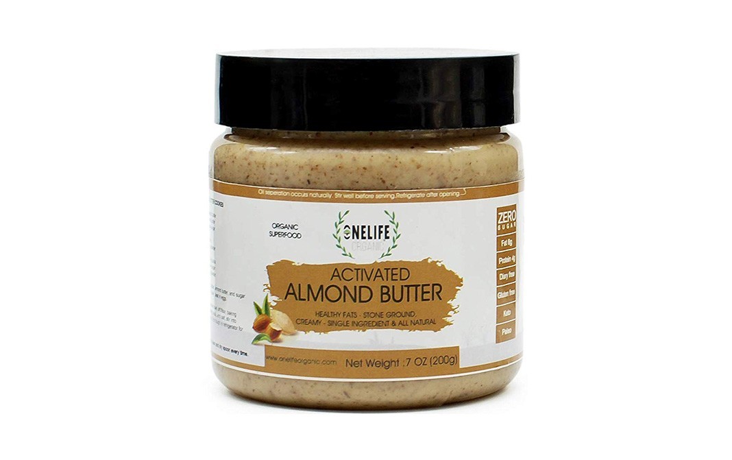 Onelife Organic Activated Almond Butter    Glass Jar  200 grams
